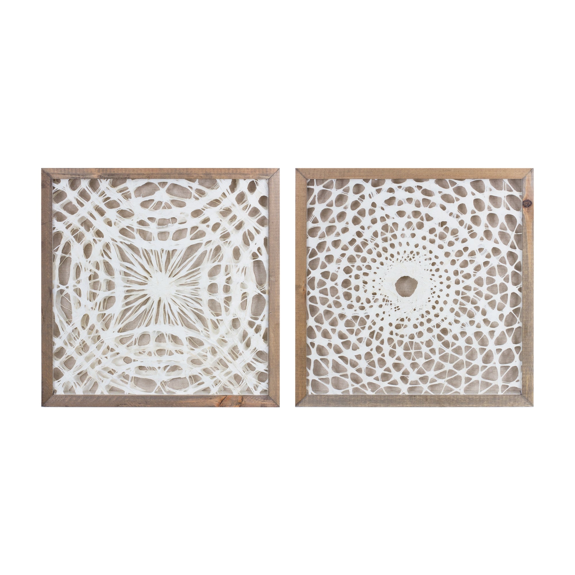 Framed Wall Art (2 Asst) 16”SQ Wood/Paper