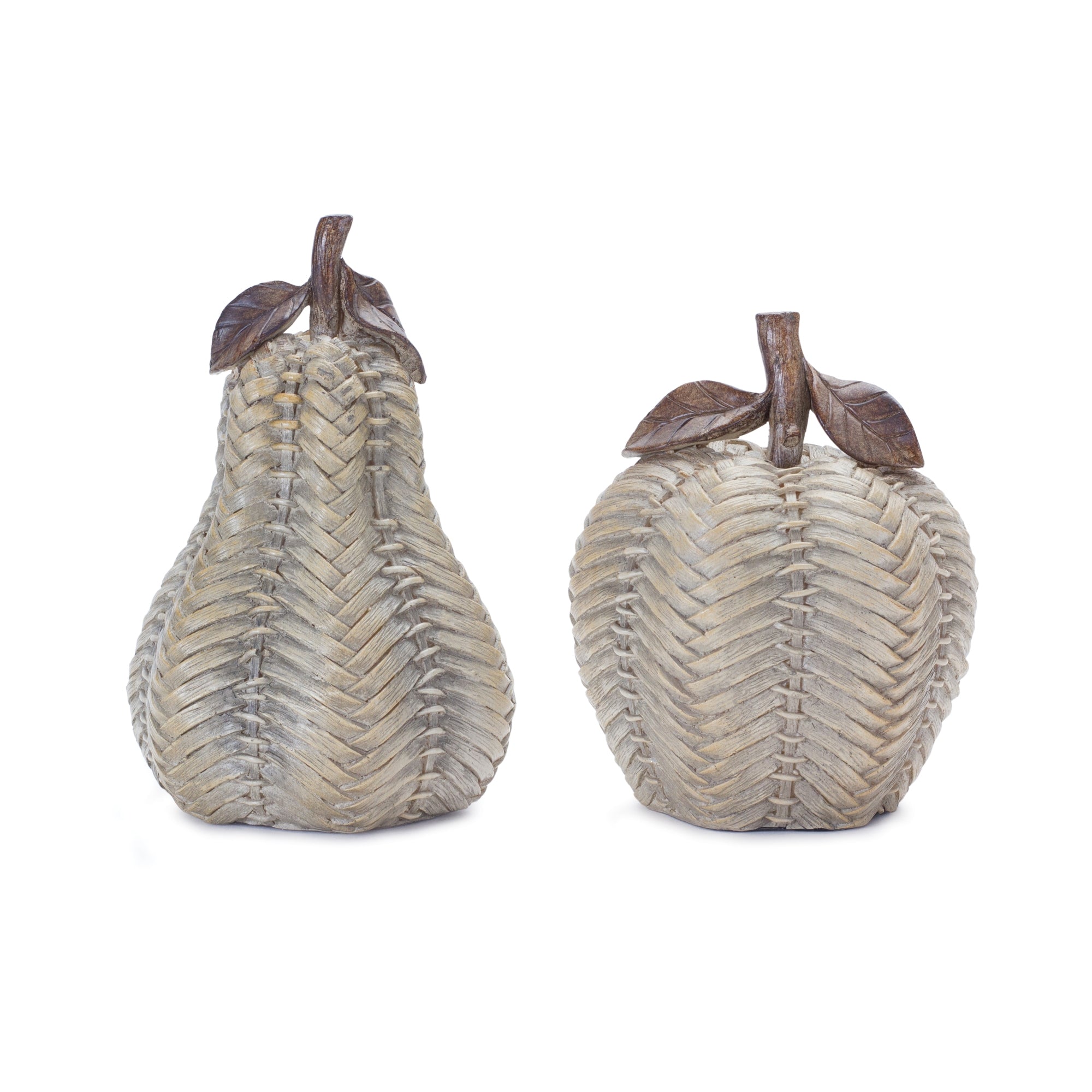 Apple and Pear (2 Asst) 5.75"H, 7"H Resin