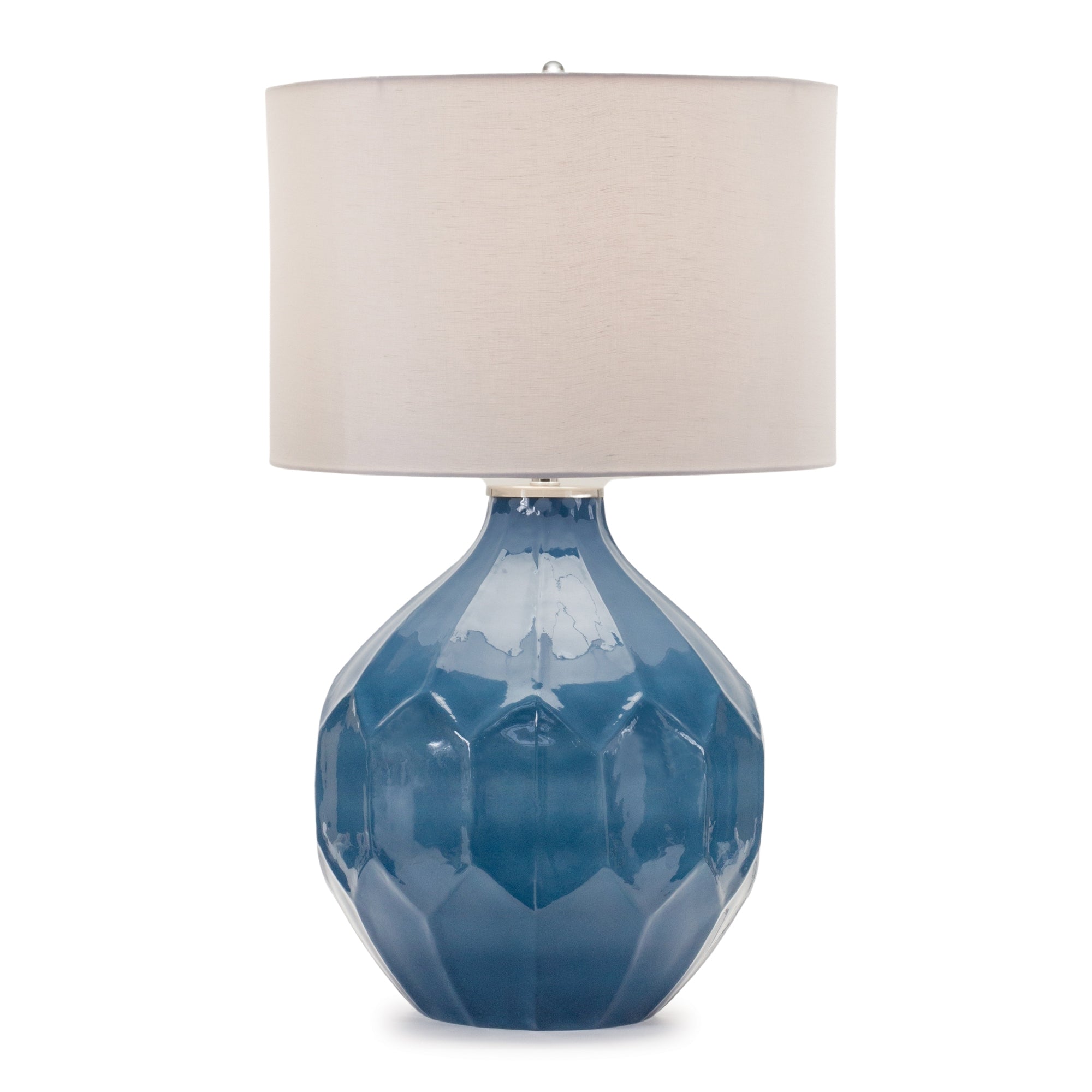 Table Lamp 29.5”H Glass/Linen