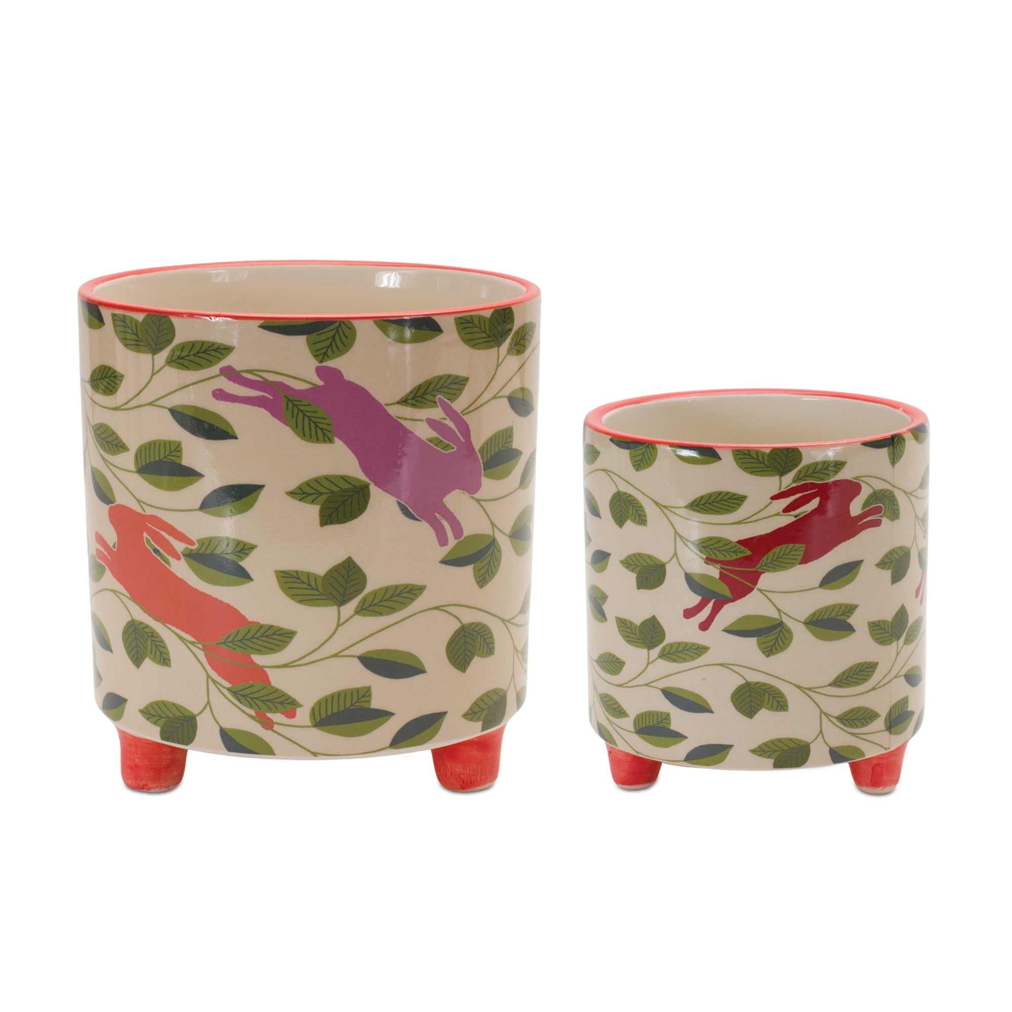 Pot (Set of 2) 4.25"D x 4.5"H, 5.5"D x 6"H Dolomite