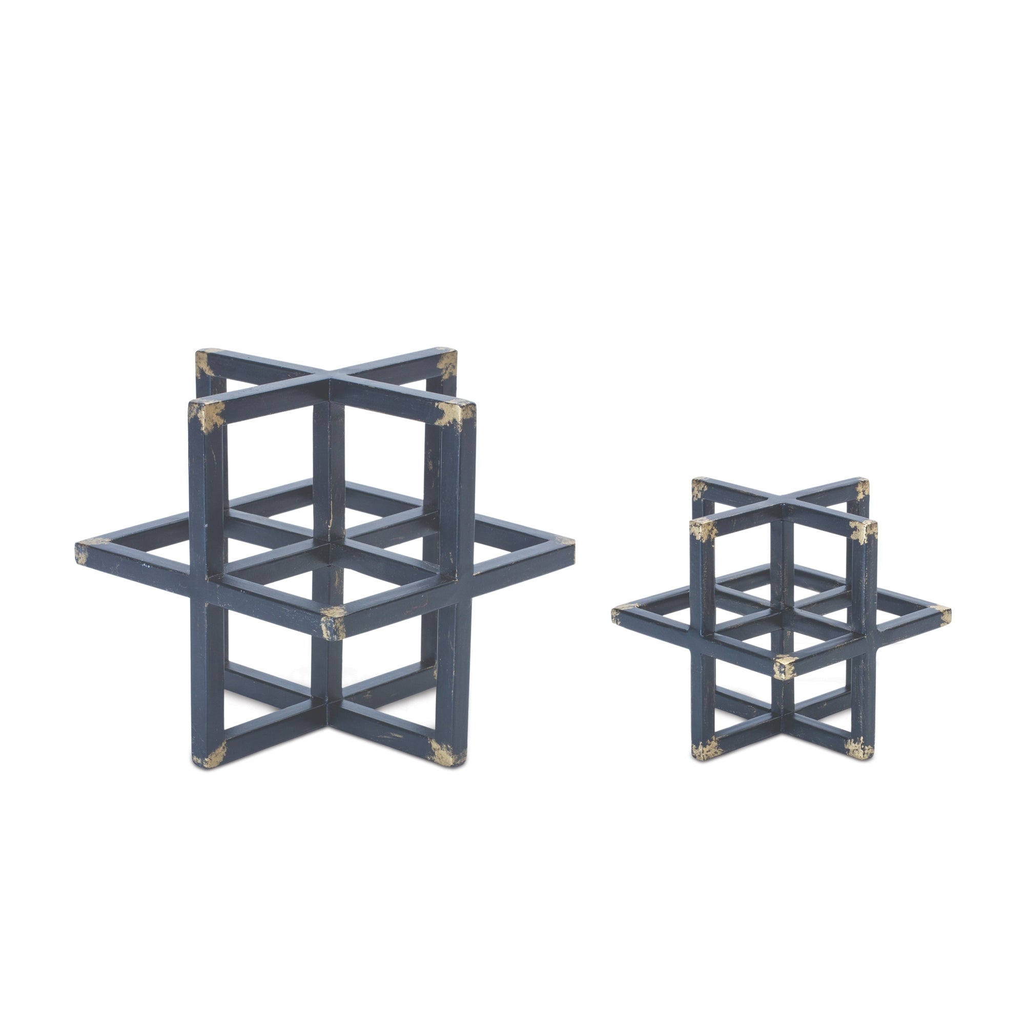 Tabletop Décor (Set of 2) 4"SQ, 6"SQ Iron