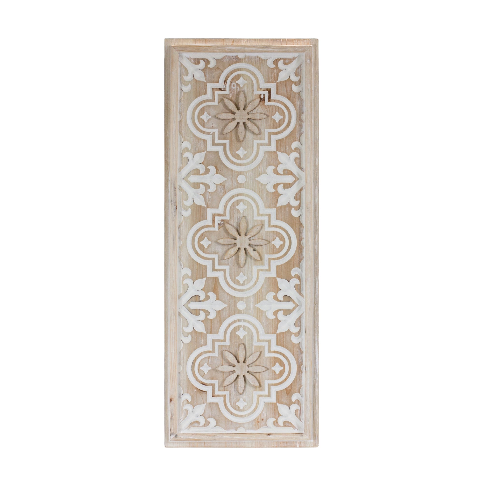 Ornate Carved Wood Wall Panel 31.5"H