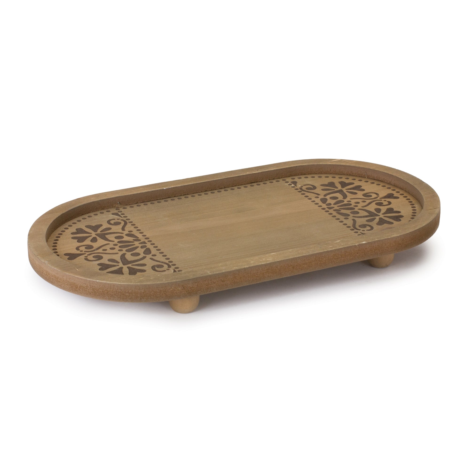 Tray 14.25"L x 7.25"W x 1.75"H Wood/Wood