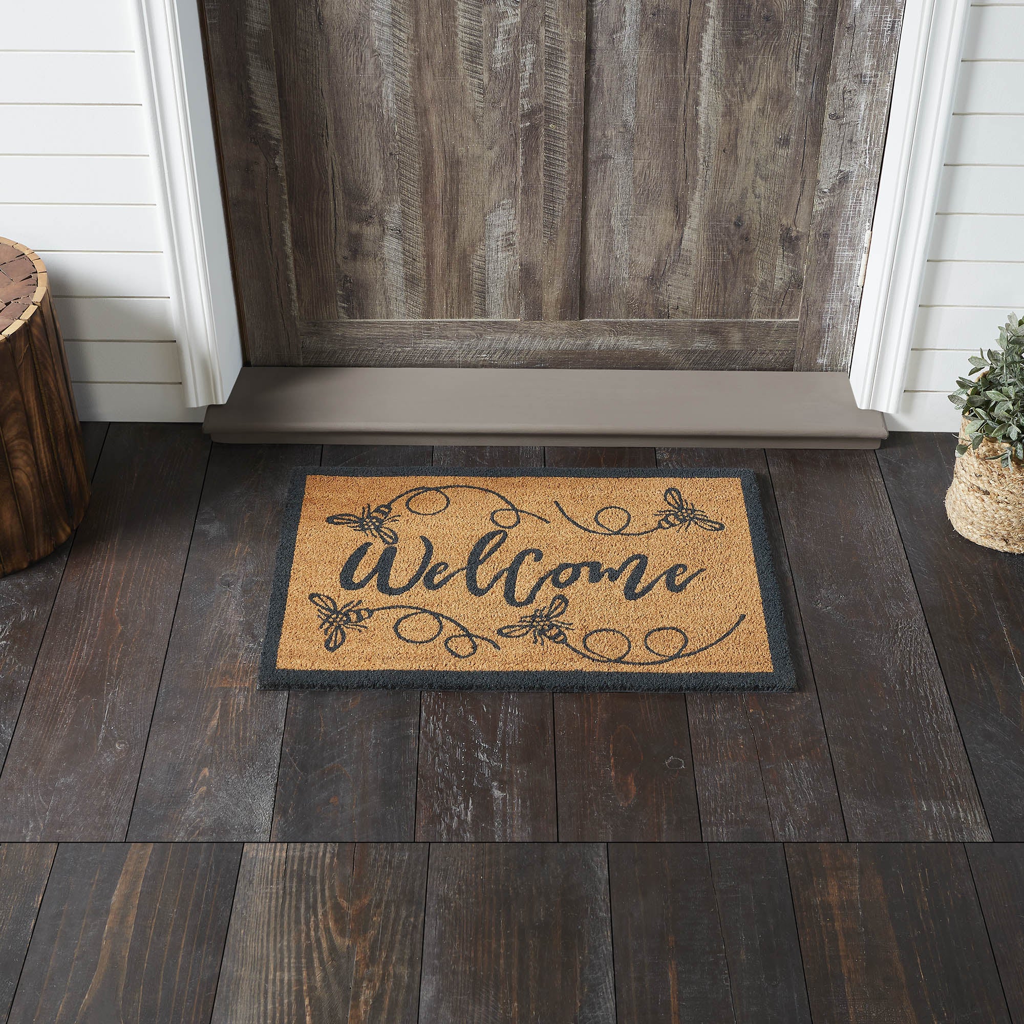 Buzzy Bees Coir Welcome Rug Rect 20x30