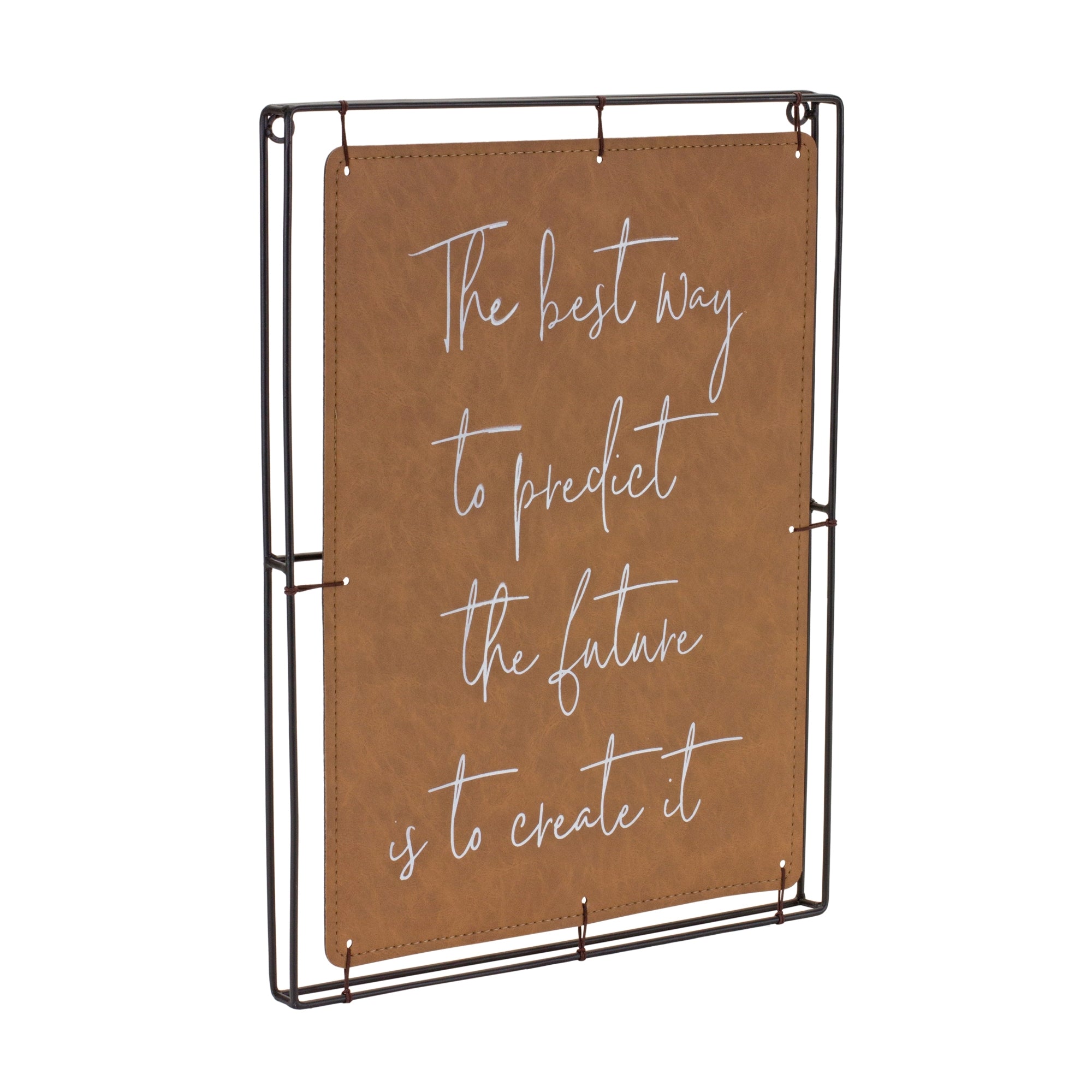 Create Future Frame 12"L x 15.75"H Metal/Faux Leather