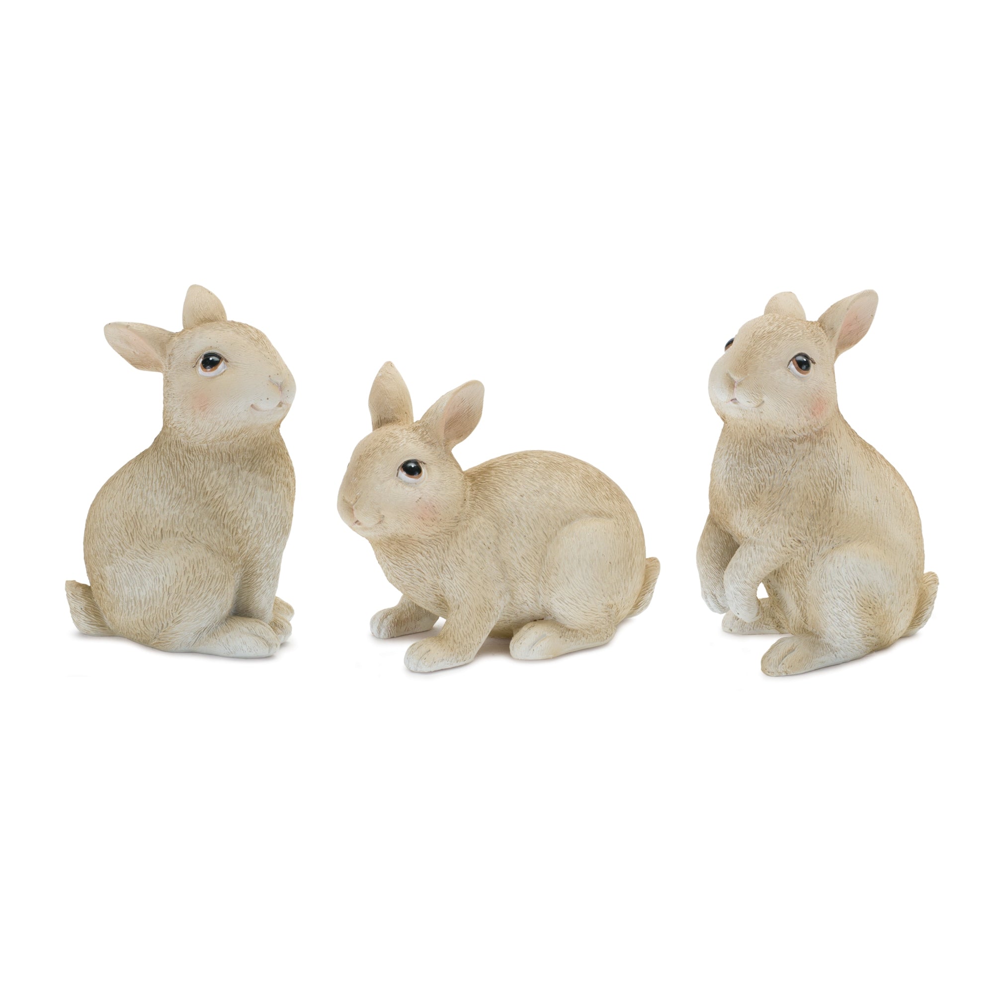 Rabbit (3 Asst) 2.75"H, 3.5"H, 4"H Resin