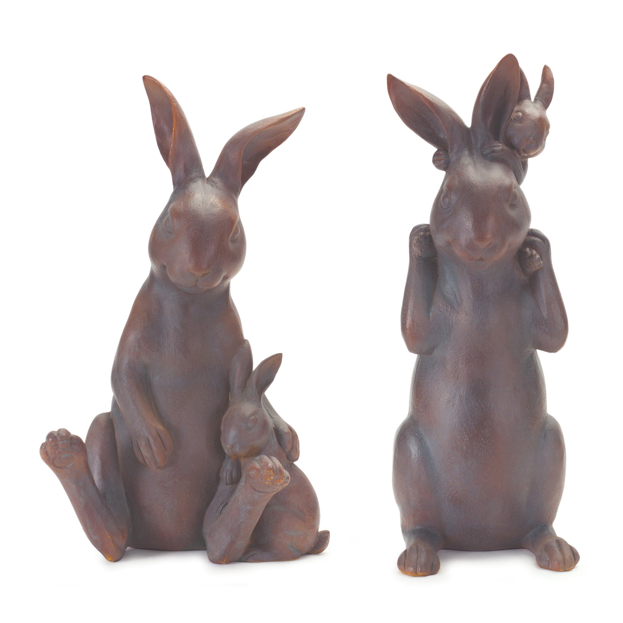 Mother and Baby Rabbit (2 Asst) 15.25"H, 16.25"H Resin