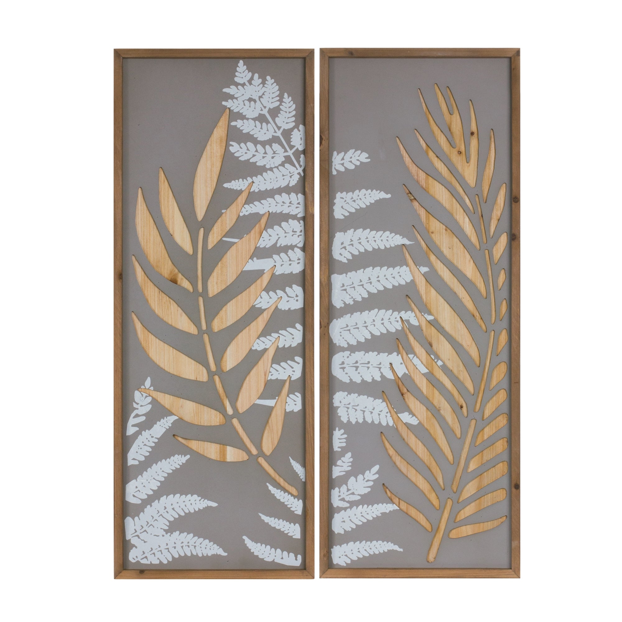Fern Frame (2 Asst) 12.5"L x 32.75"H Wood/Wood