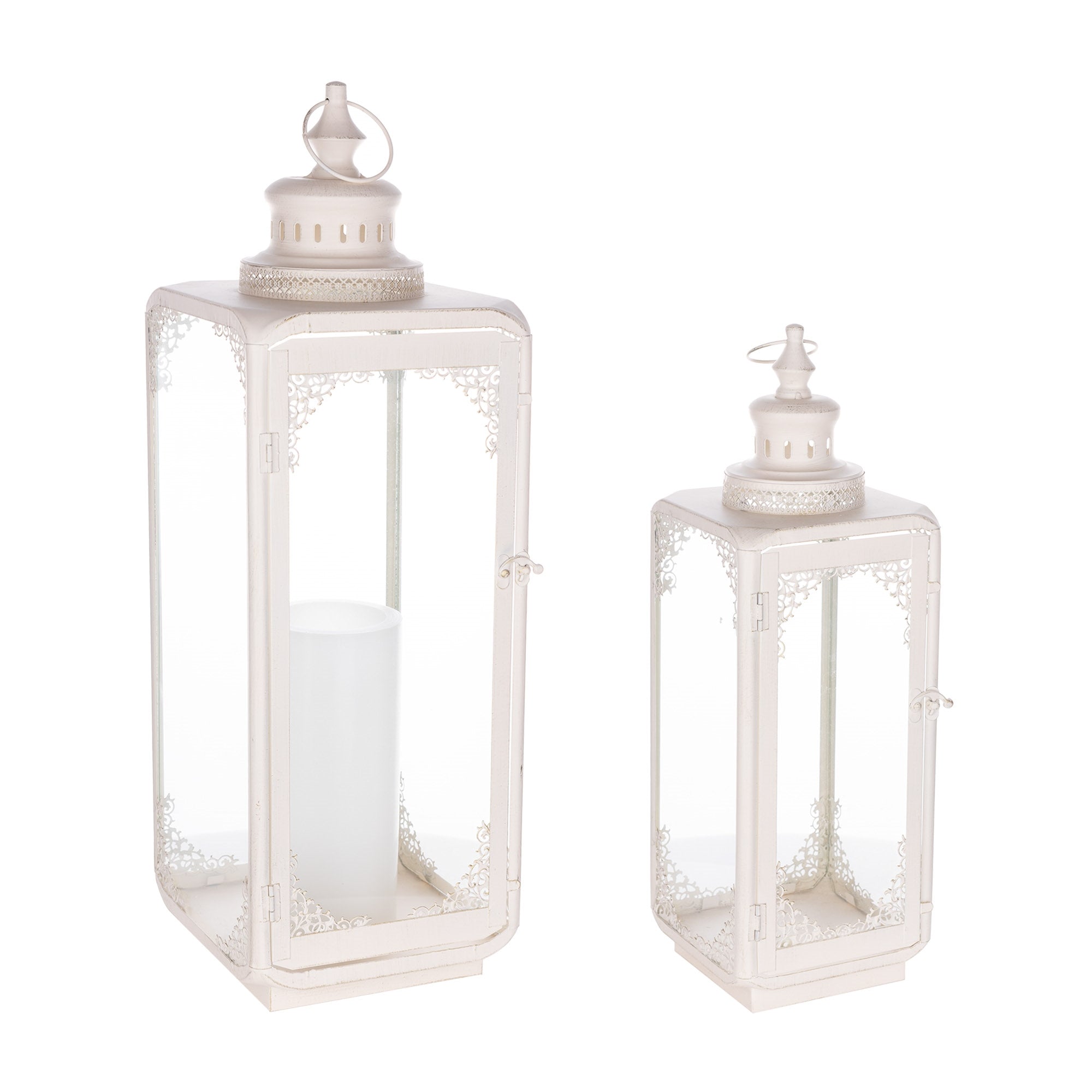 Lantern (Set of 2) 18"H, 24"H Metal