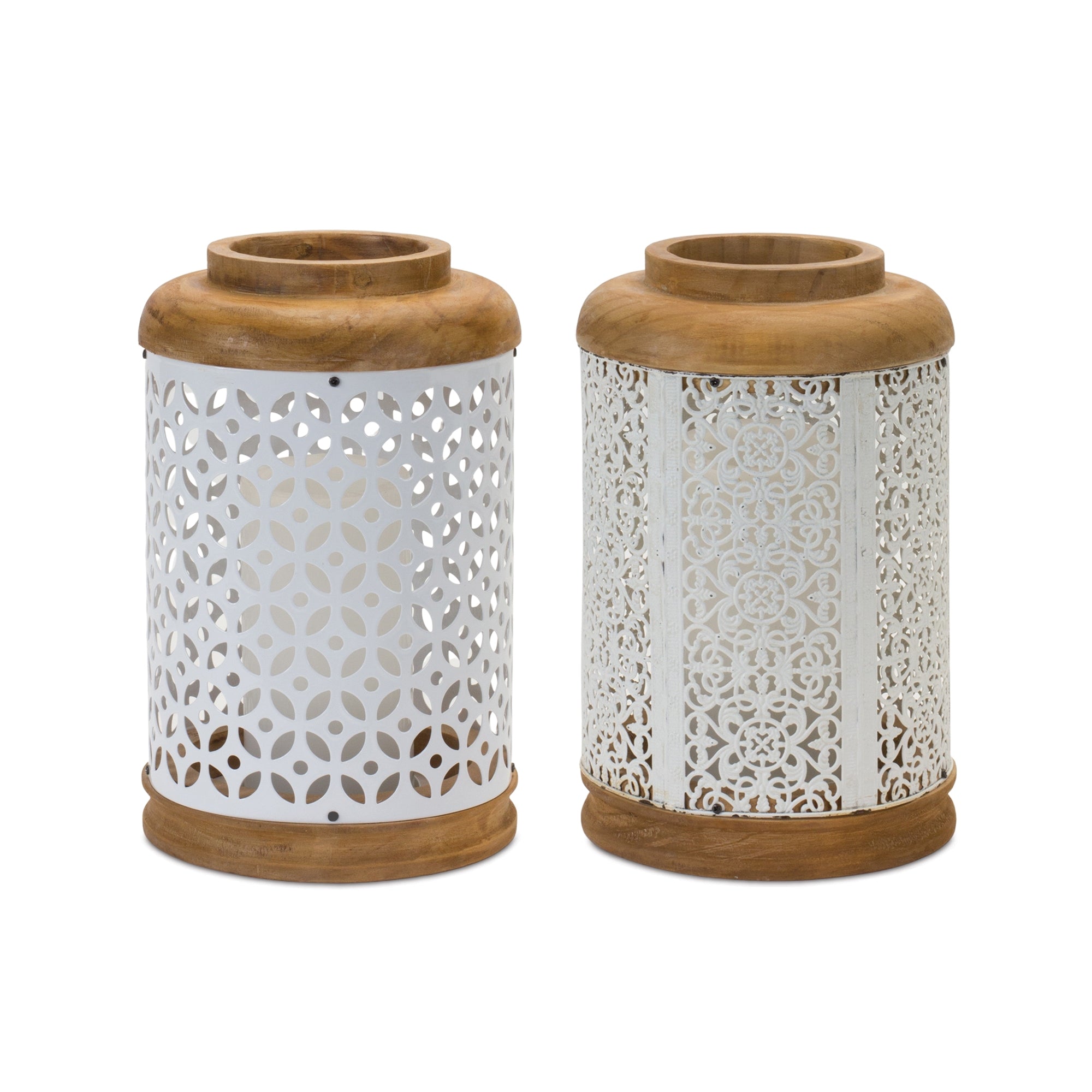 Lantern (2 Asst) 10.25”H Wood/Metal