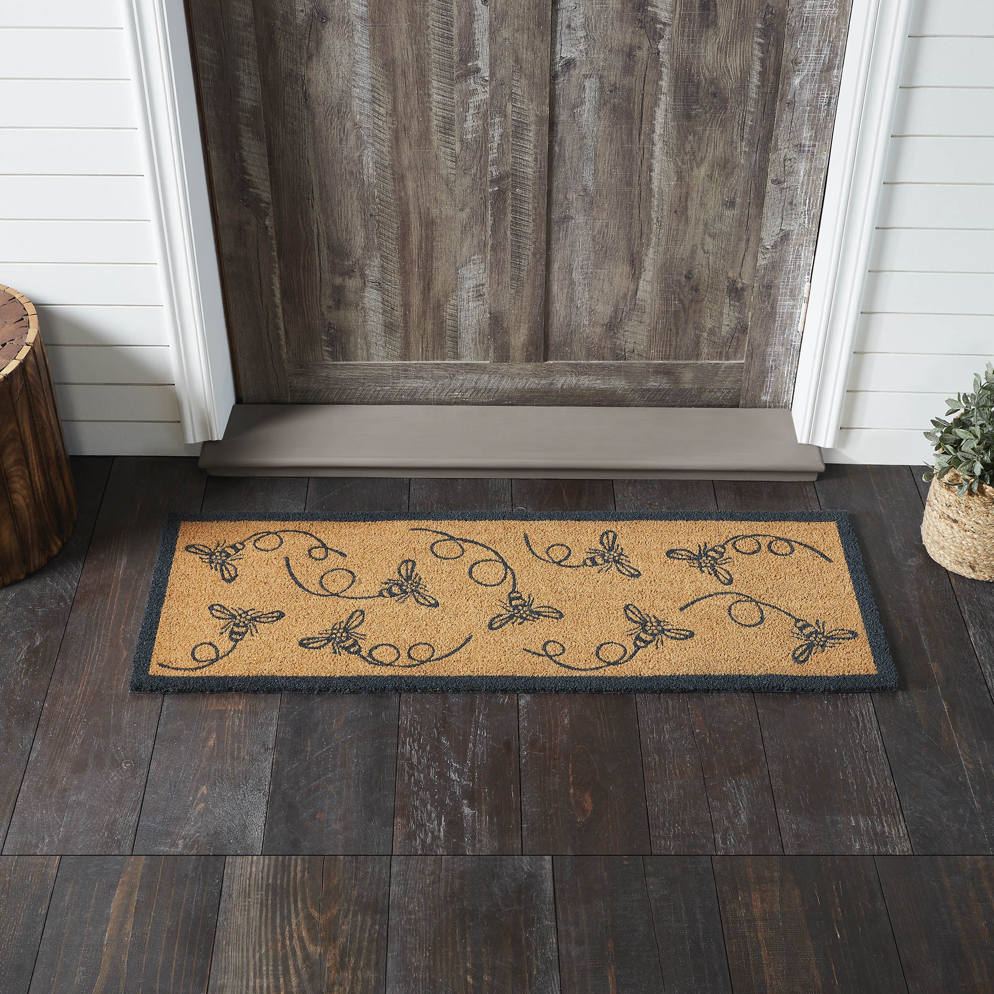 Buzzy Bees Coir Rug Rect 17x48