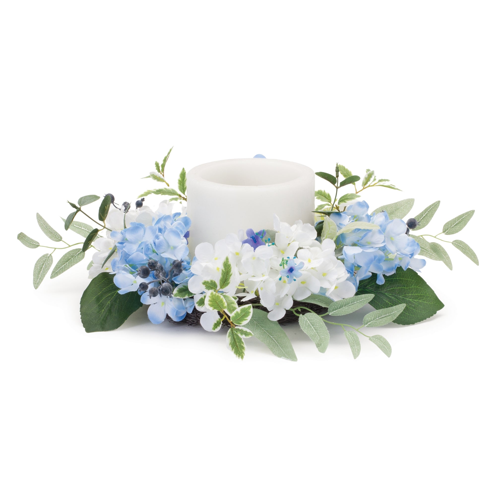 Mixed Floral Candle Ring 18"D Polyester (Fits a 6" Candle)