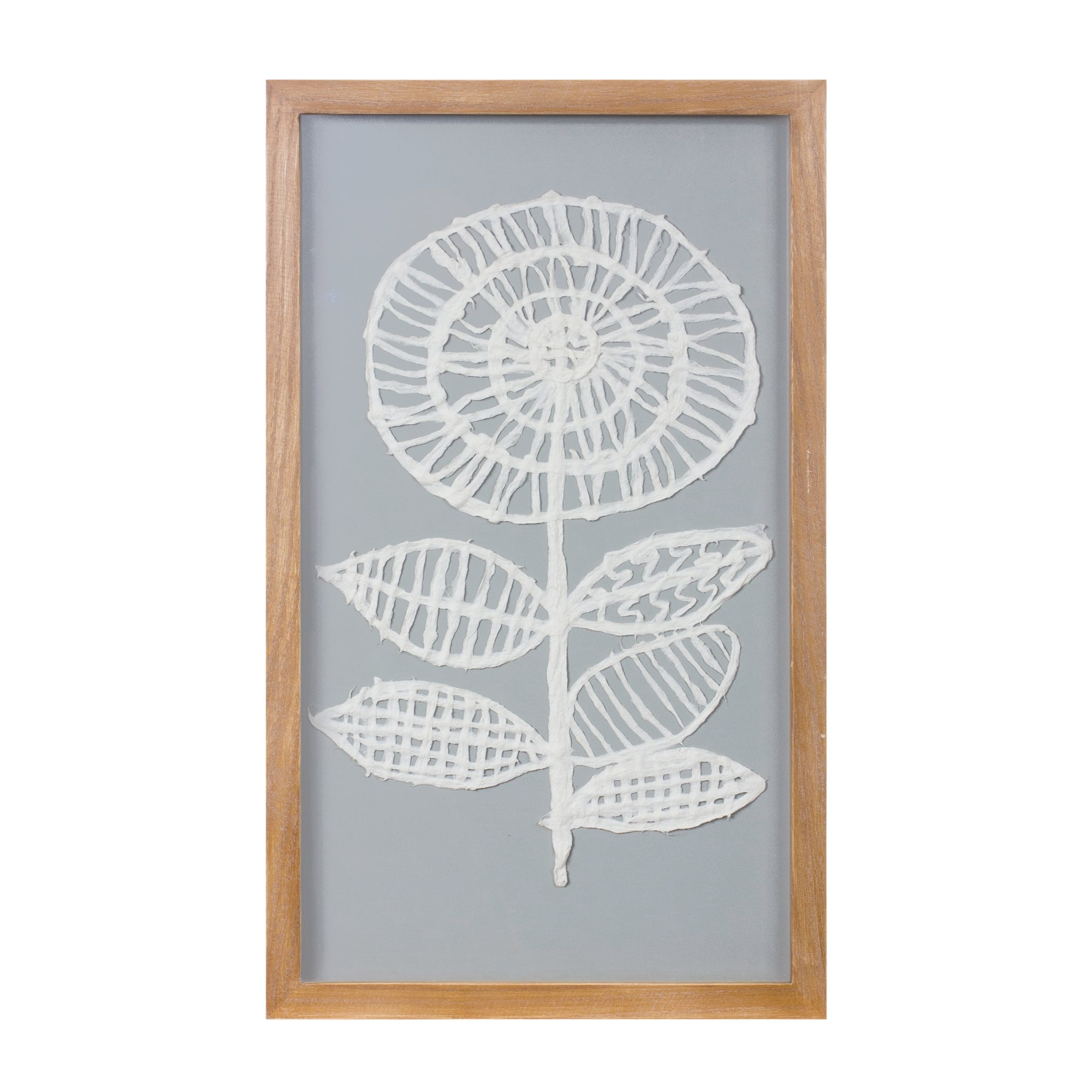 Floral Wall Art 12"L x 20"H Wood/Paper