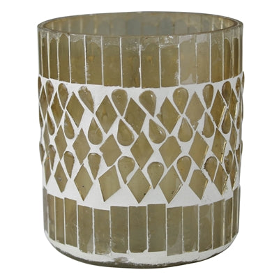 Optic Mosaic Tealight, Amber
