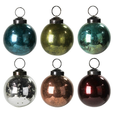 Ornaments - 2”, Set/6 Assorted