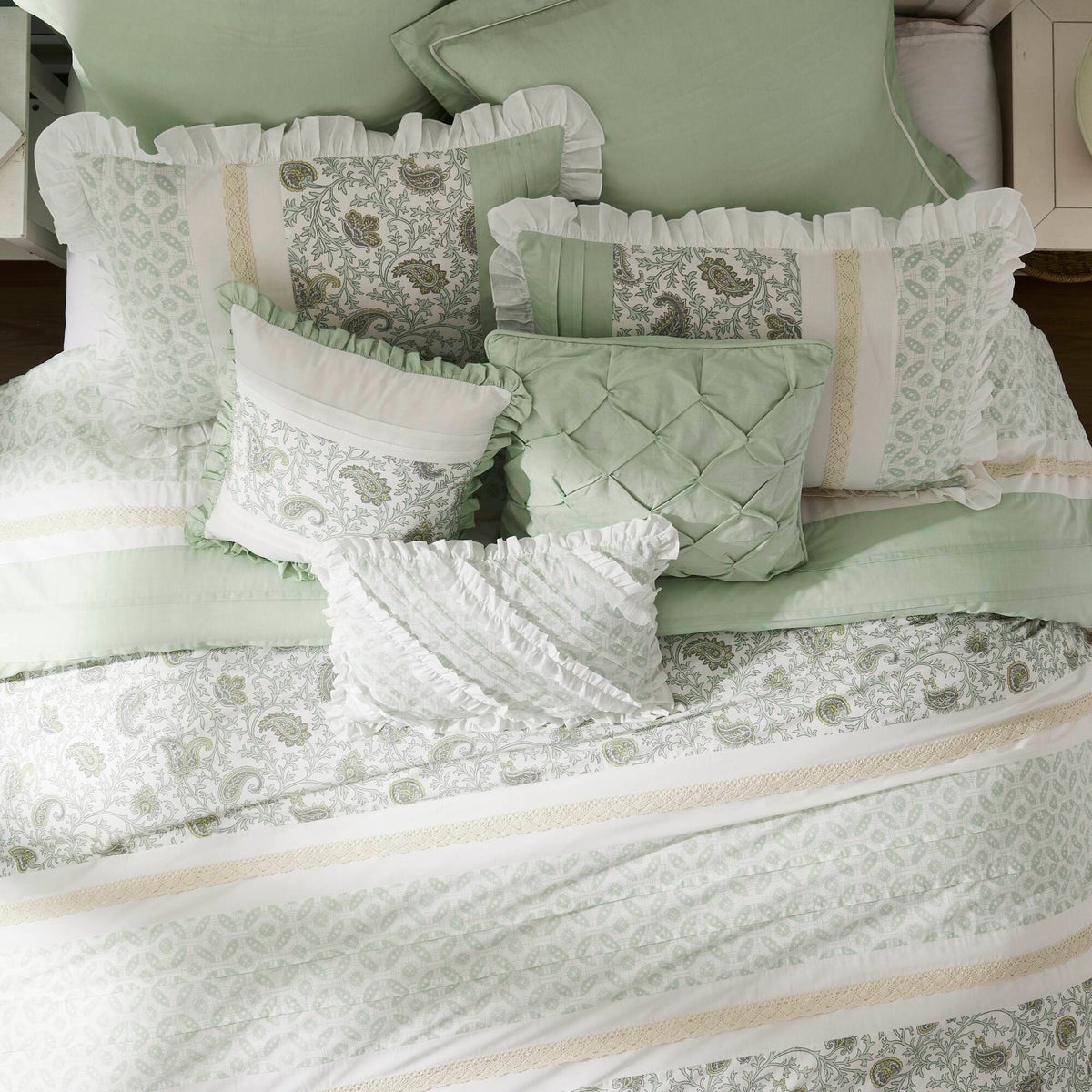 9 Piece Cotton Percale Comforter Set