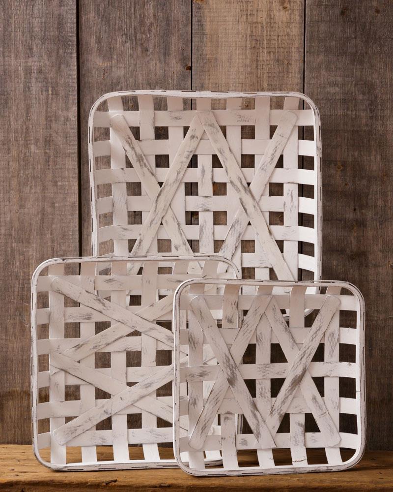 Tobacco Baskets - Antiqued Square