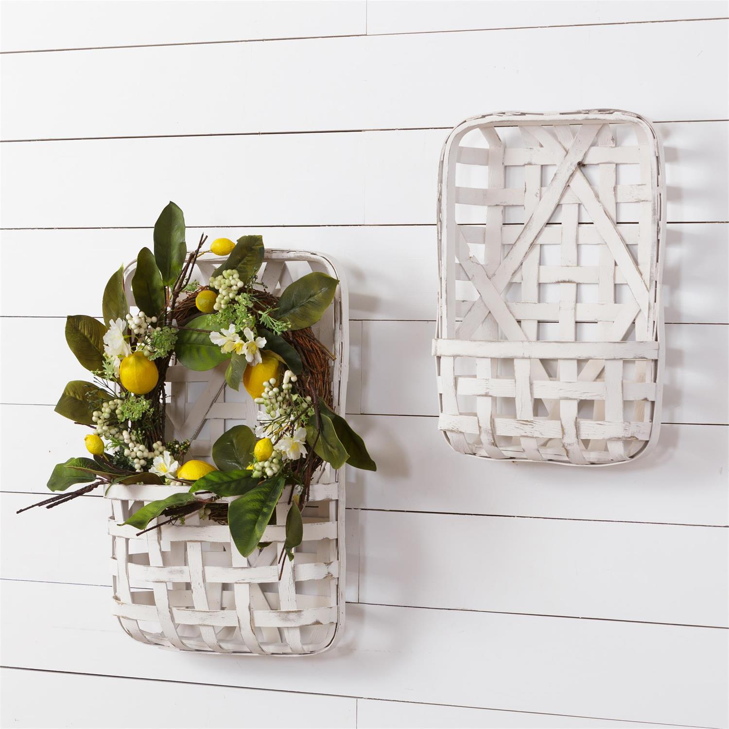 Tobacco Basket - Antiqued Organizer