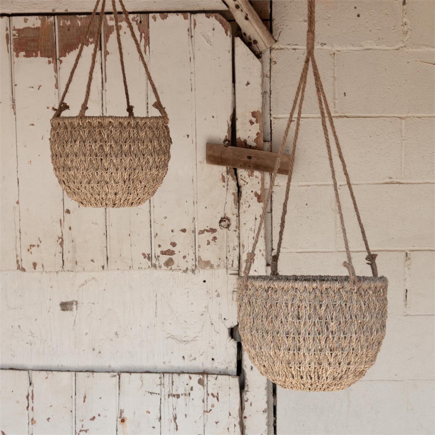 Hanging Seagrass Baskets (S/2)