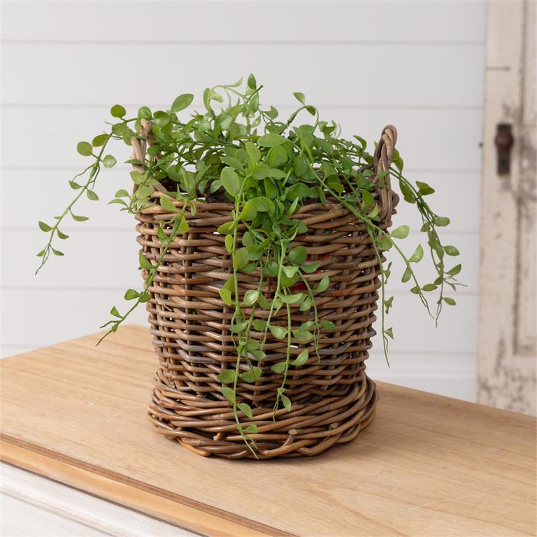 Rattan Basket With Handles