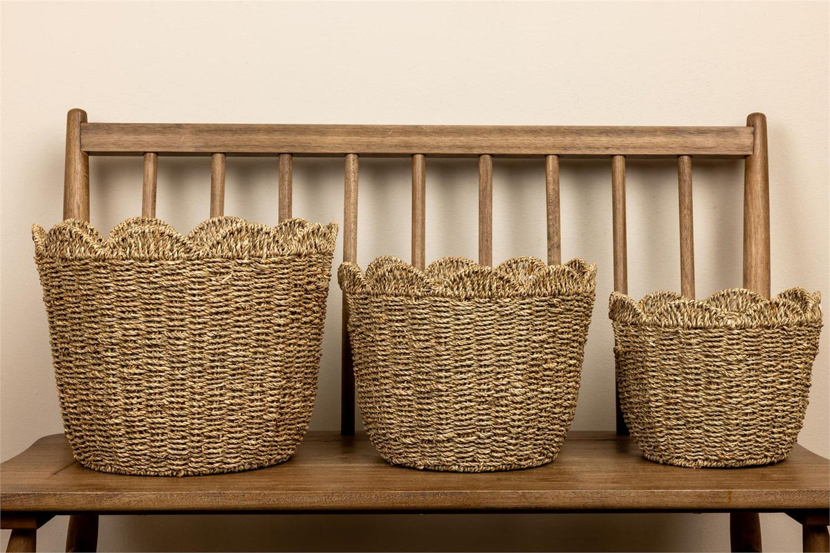Ripple Edge Baskets (S/3)