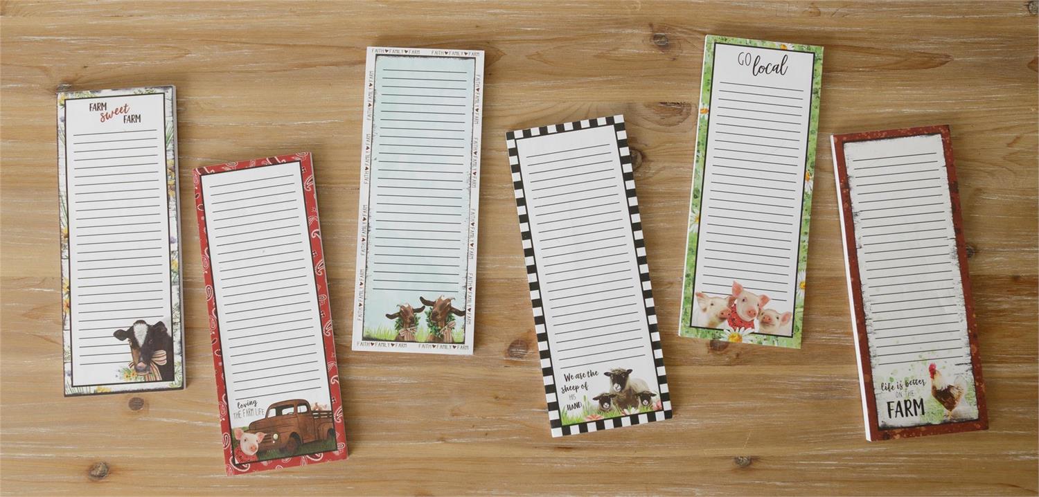 Magnetic Notepad - Farm Animals