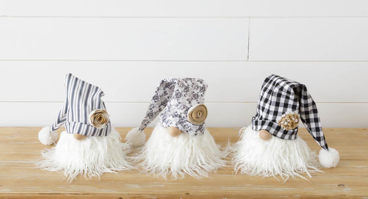 Gnomes - Black And White Pattern Hats