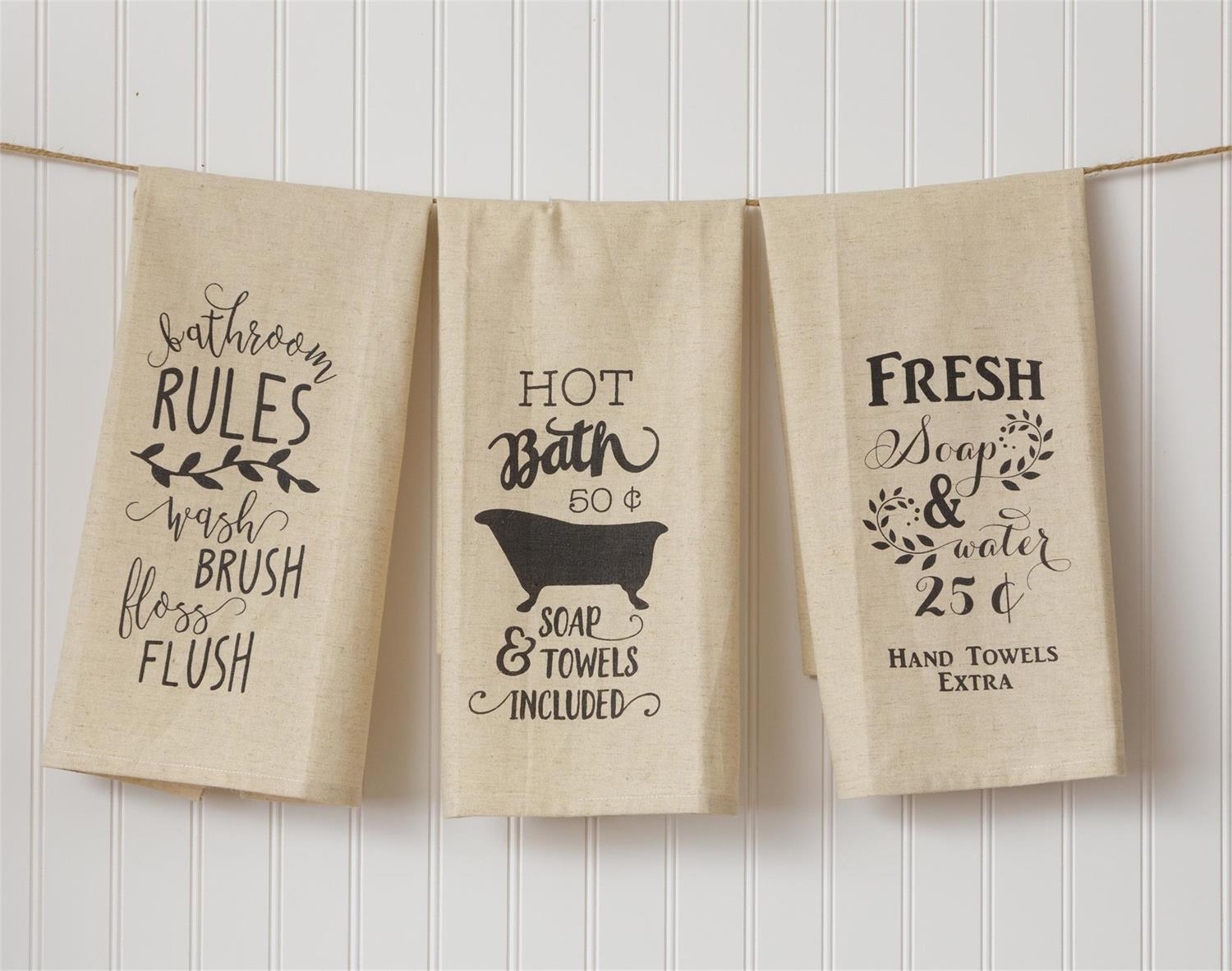 Hand Towels - Vintage Hot Bath