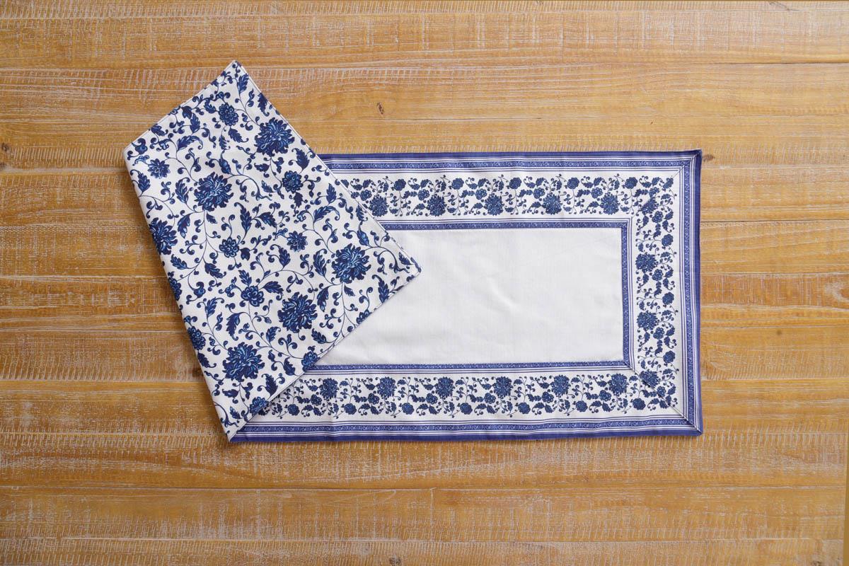 Reversible Table Runner - Canton Blue