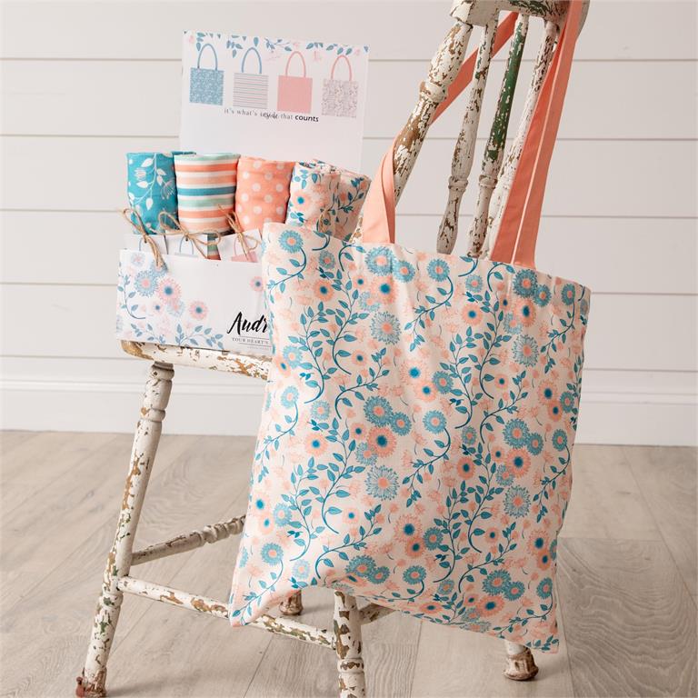 Tote Bundle- Asstd Coral And Blue Patterns