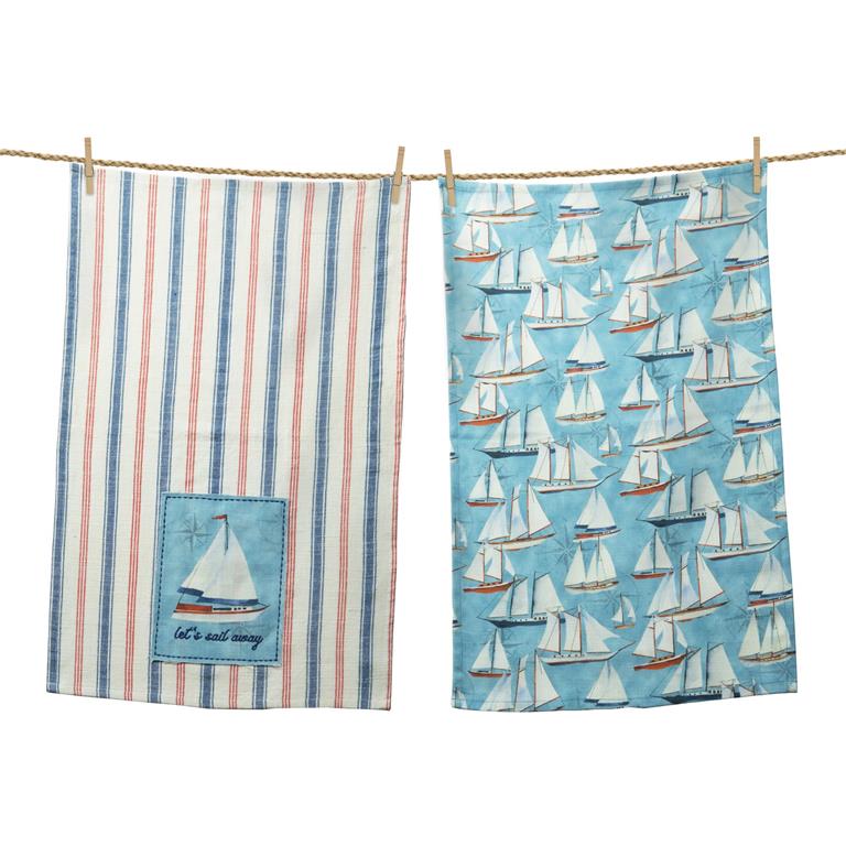 Tea Towels - Let's Sail Away