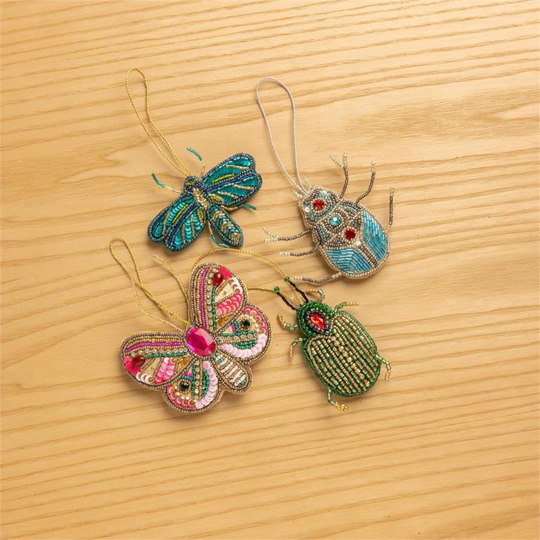 Beaded Insect Ornaments (S/4)
