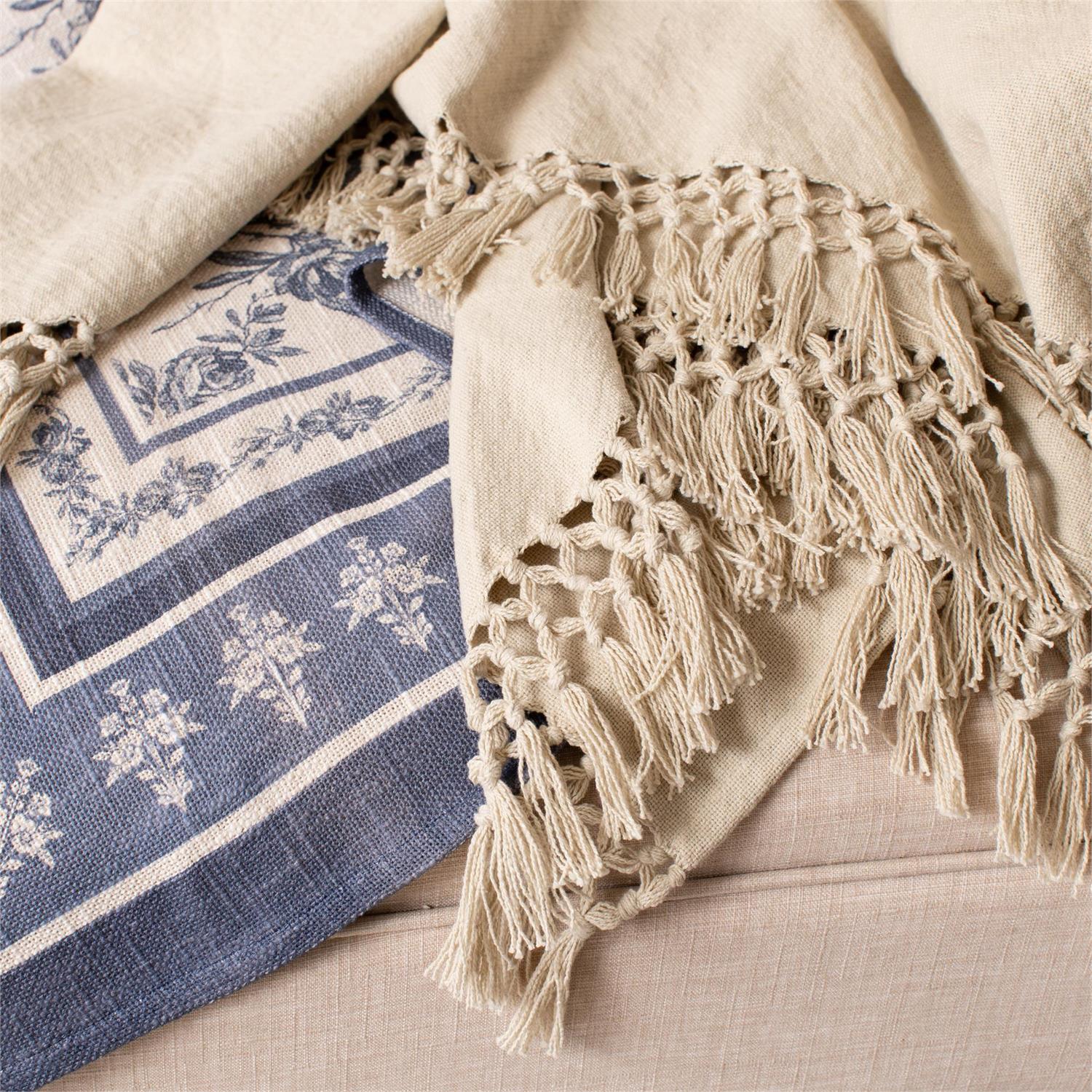Tan Double Weave Throw