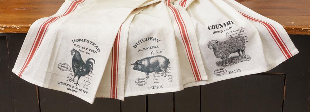 Farm Animals Kitchen Towels (S/3)