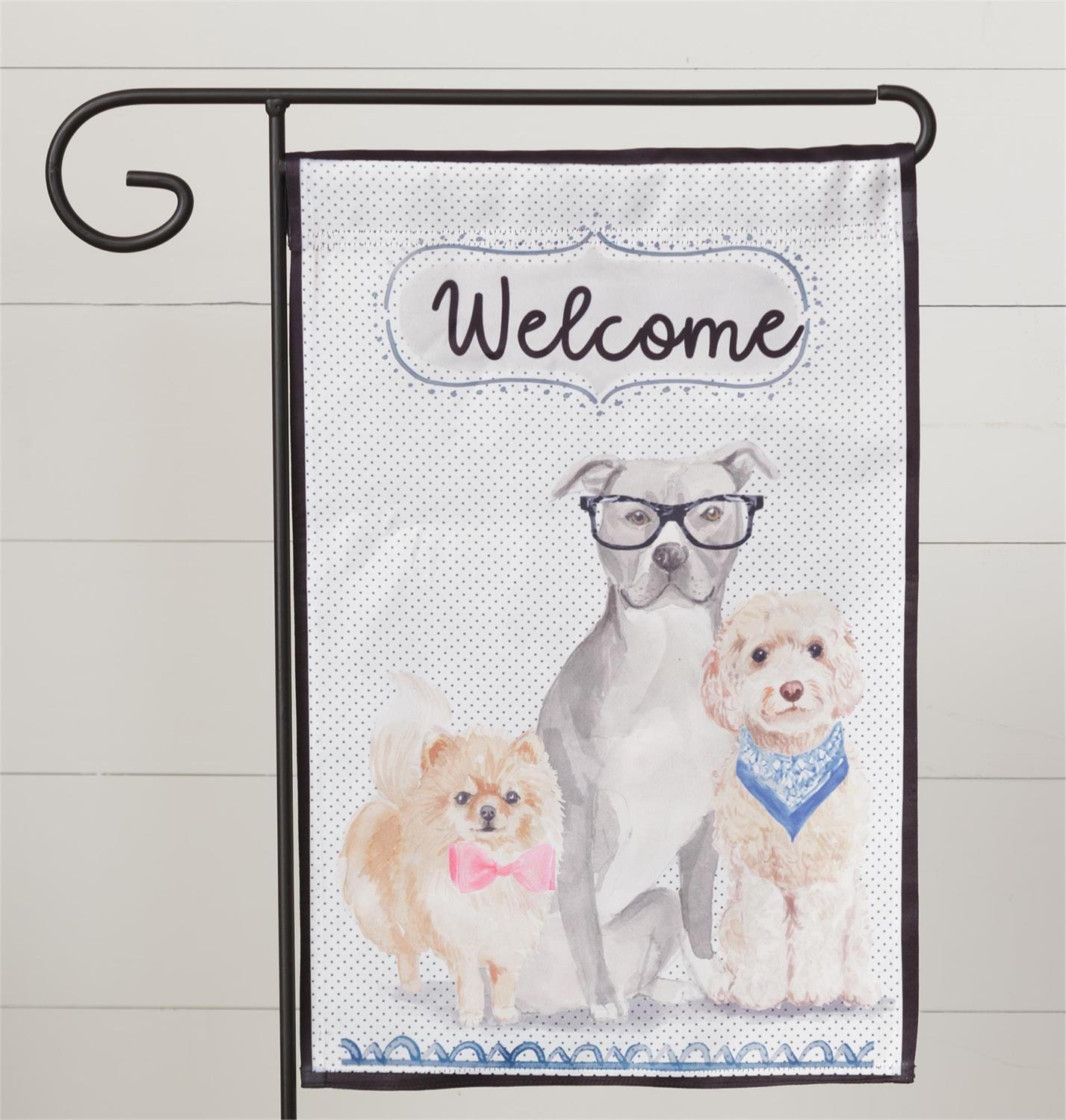 Flag - Playful Pups, Welcome