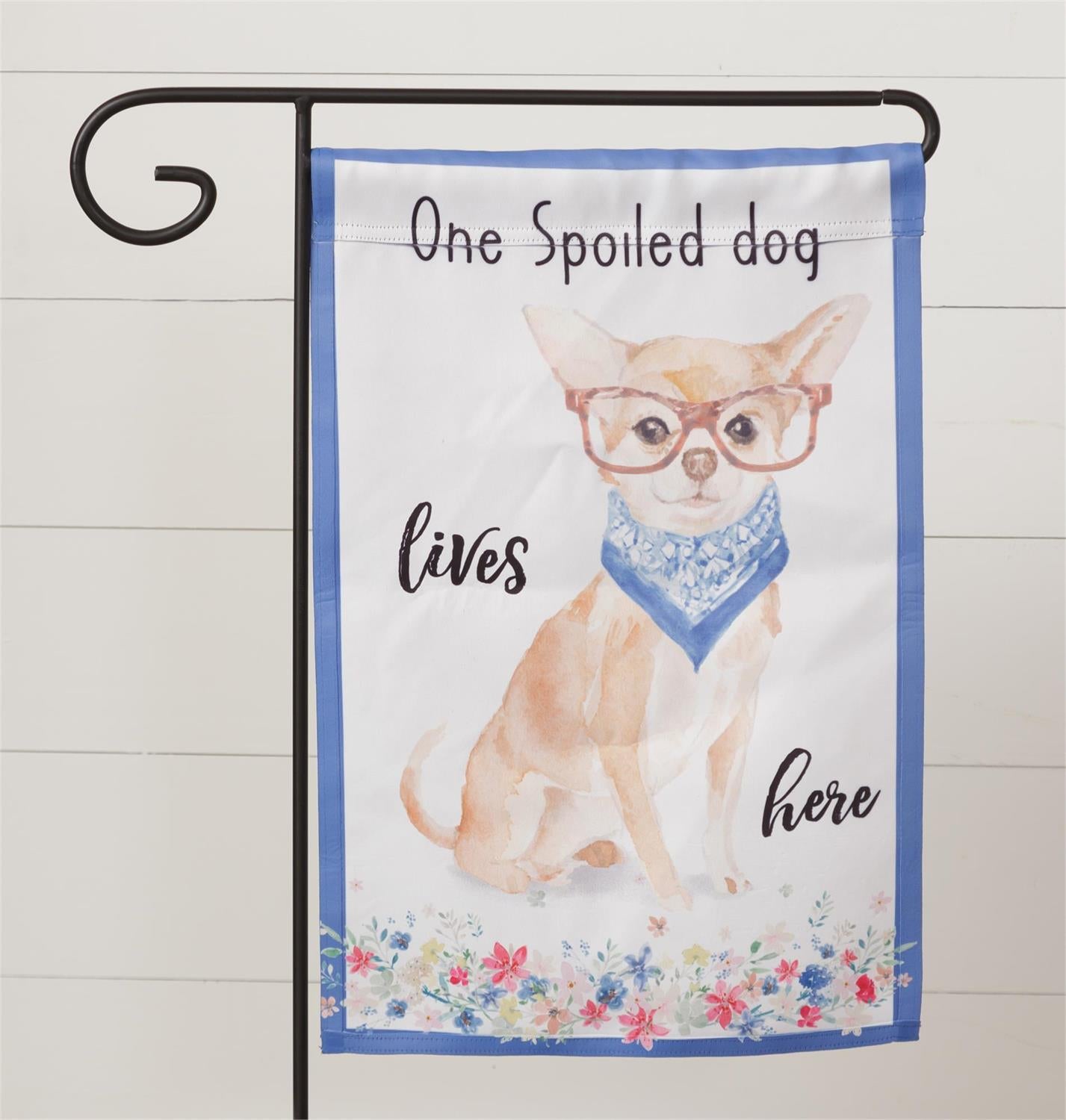 Flag - Playful Pups, One Spoiled Dog