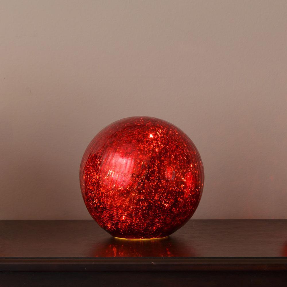 Mercury Glass Red Sphere (M)