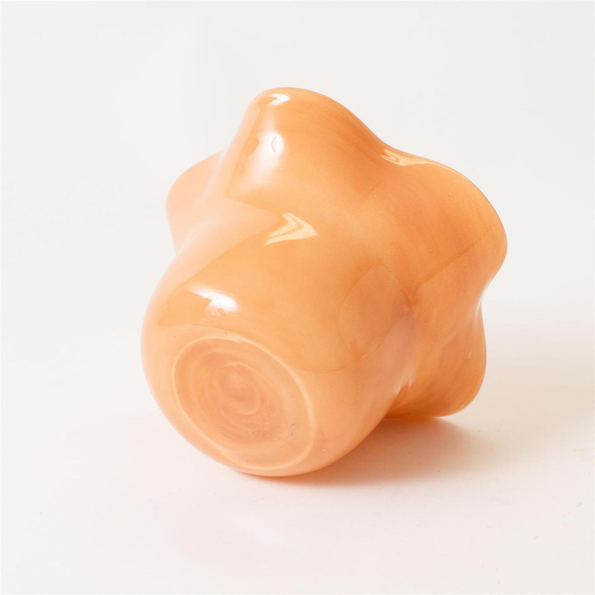 Amber Petalwave Glass Vase