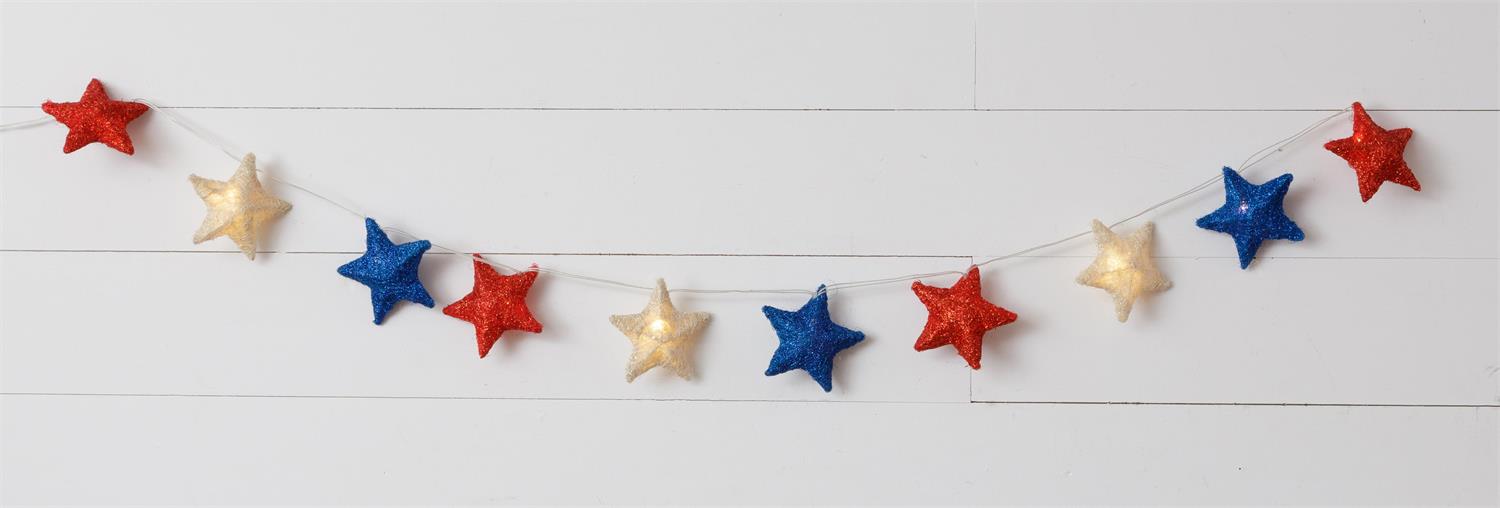 Red White And Blue Star Lights