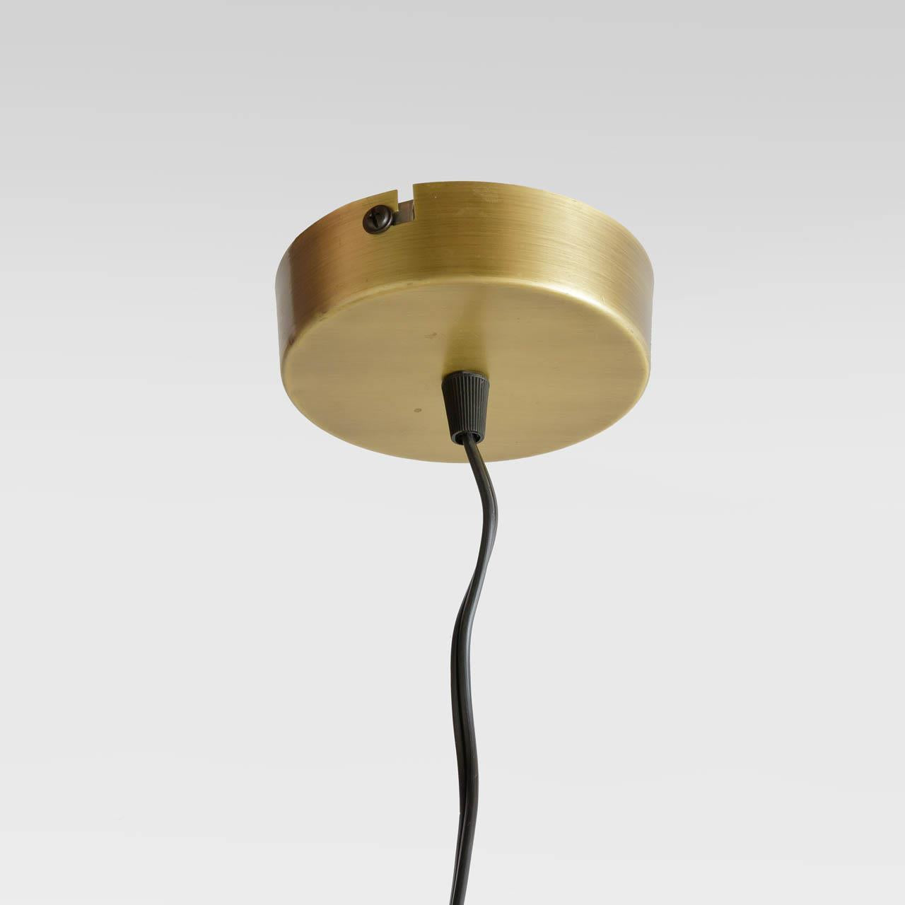 Antique Brass and White Pendant