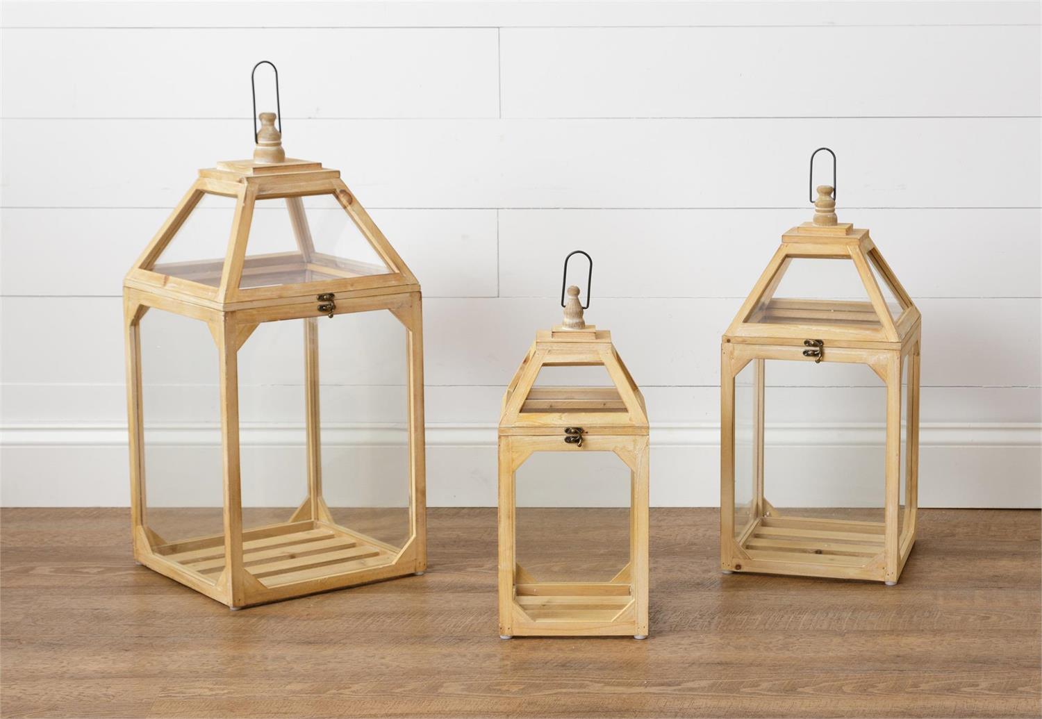Lanterns - Natural Wooden