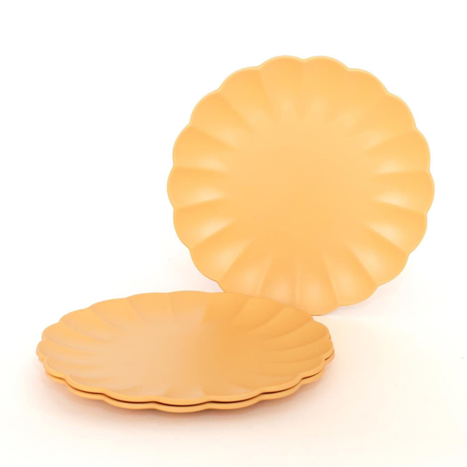 Scalloped Plate, Golden Dawn