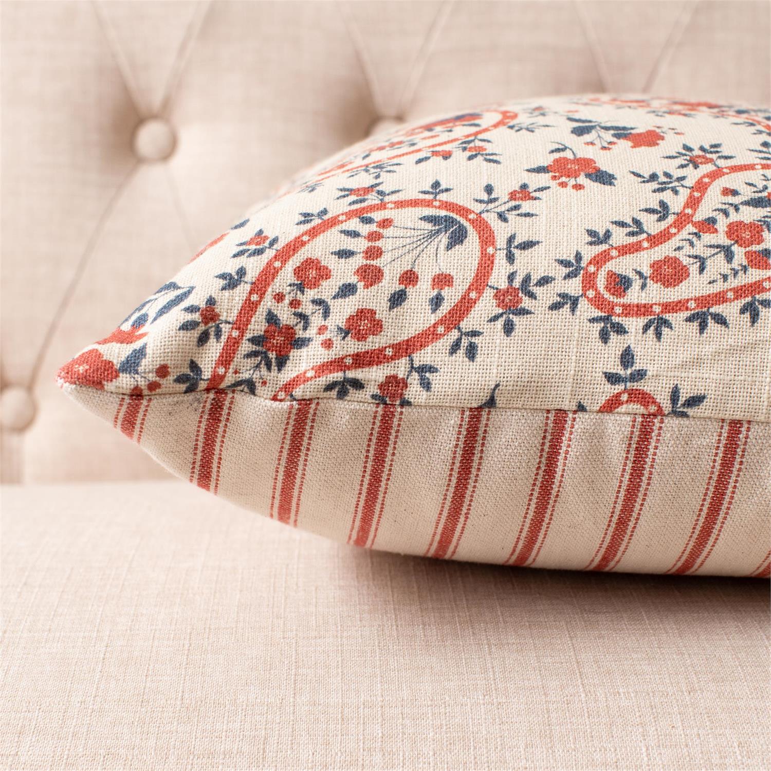 Red & Blue Paisley Floral