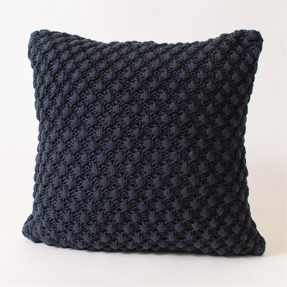 Deep Navy Popcorn Knit Throw