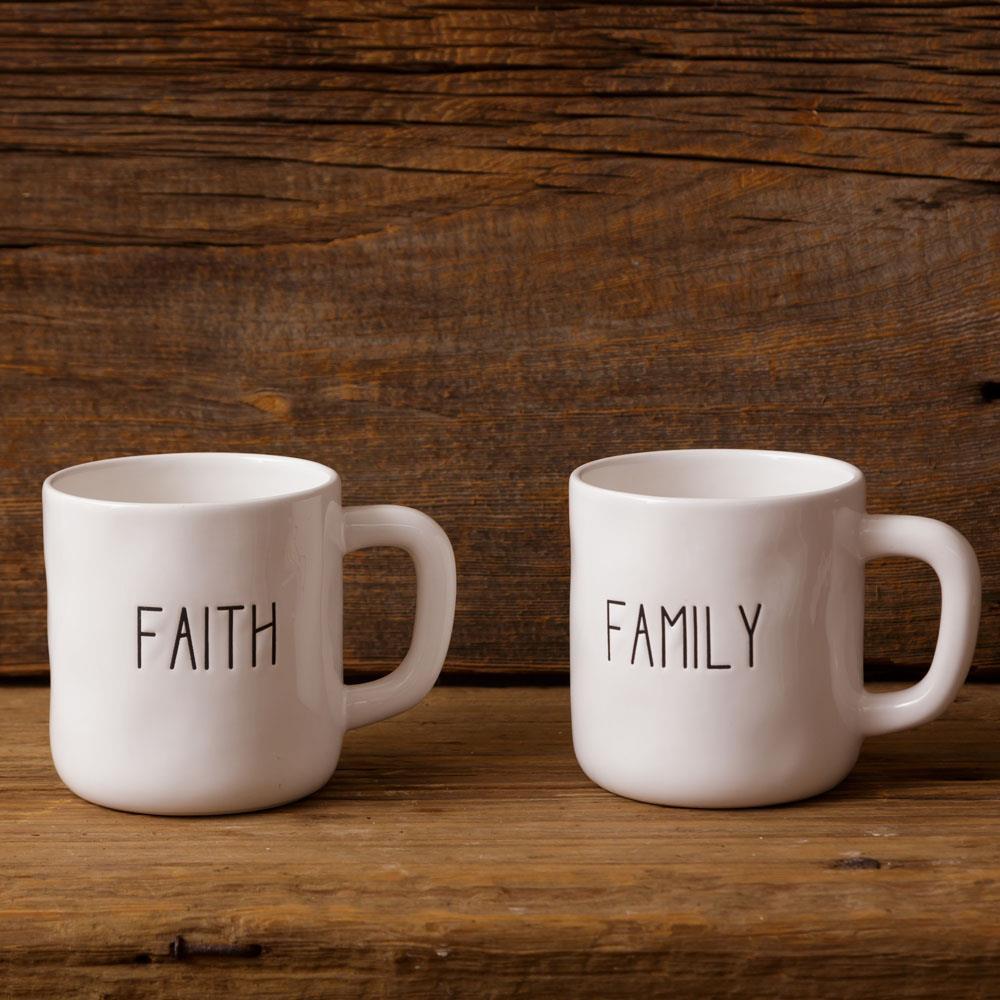 Ceramic Mugs - Faith, Family