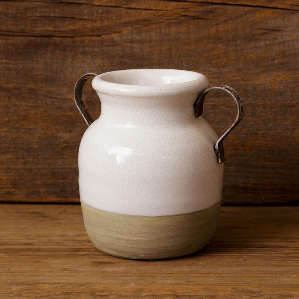Earthenware - Two Handled Vase, Sm