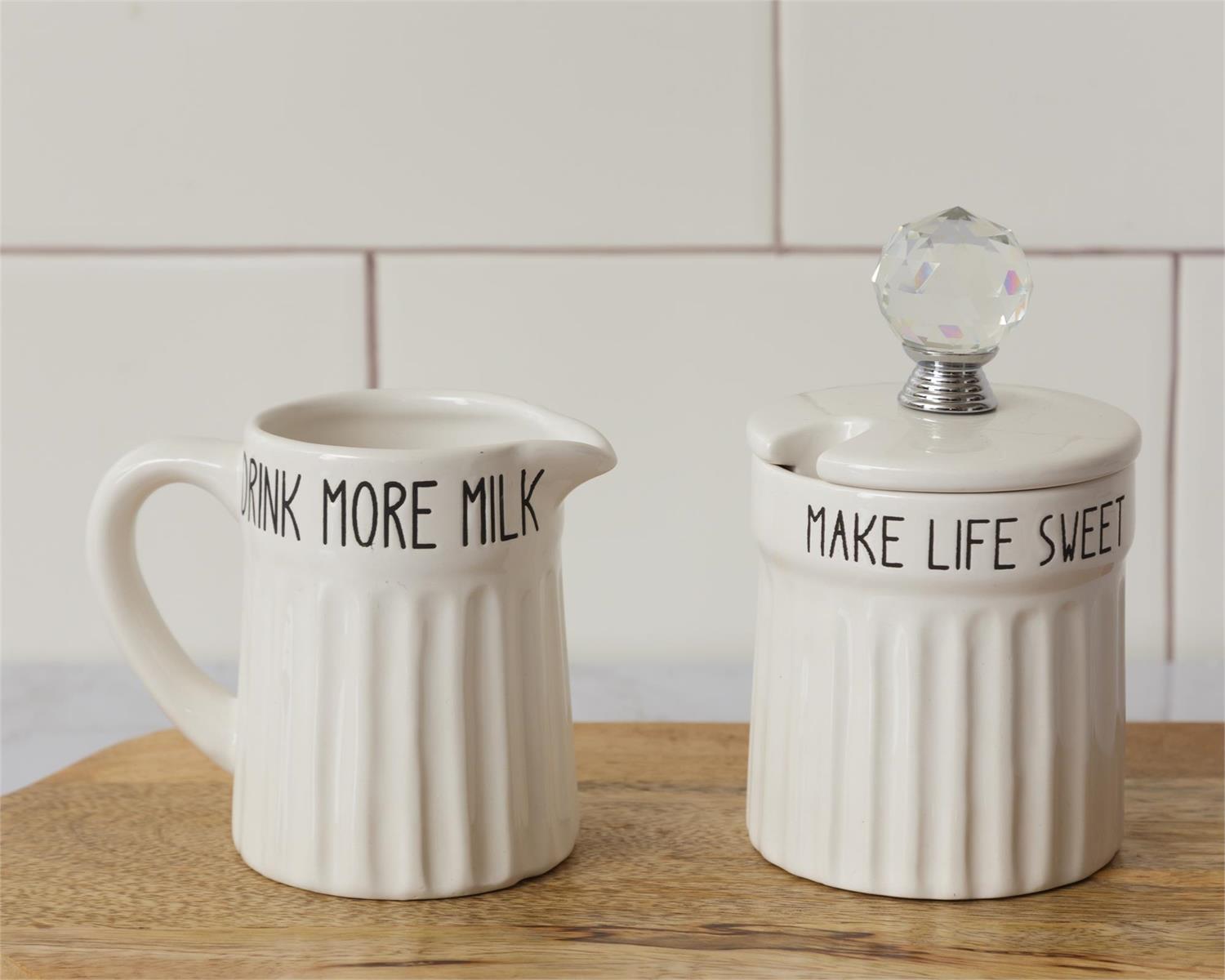 Cream And Sugar Jars (S/2)