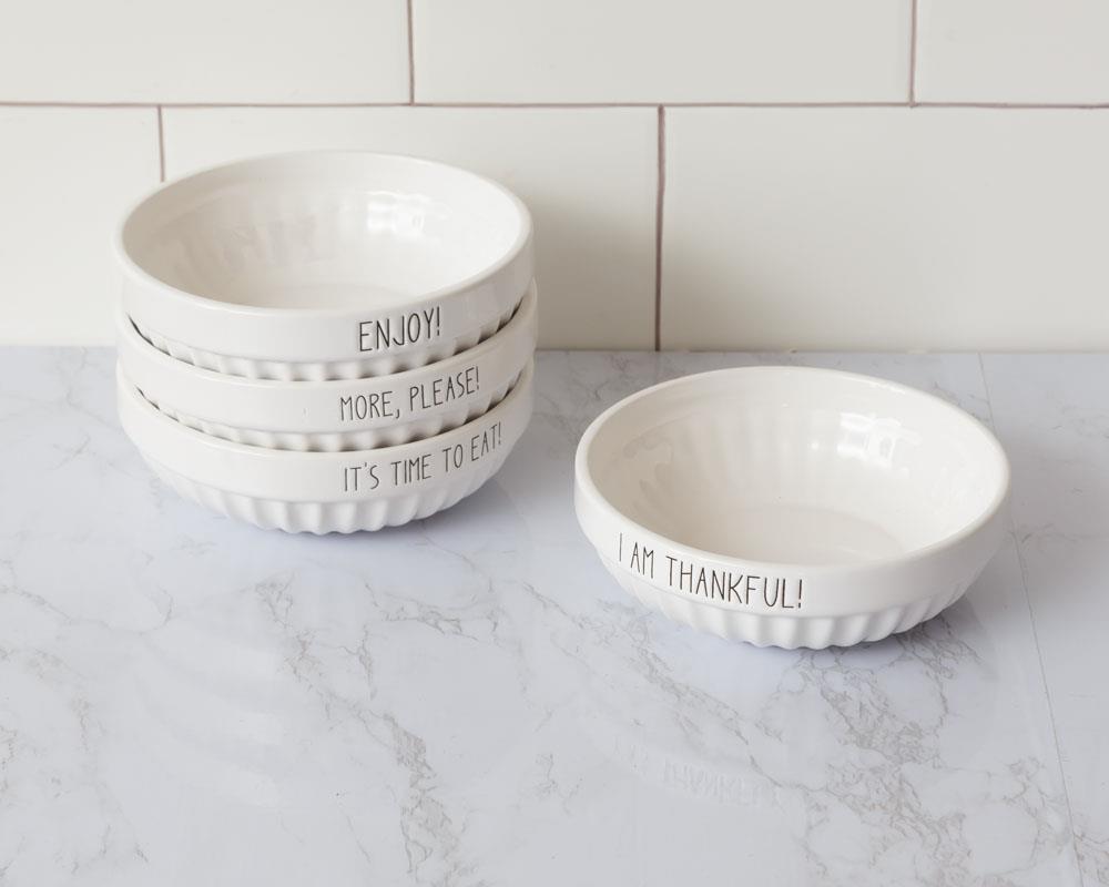 Bowls - Enjoy, More Please, Thankful, Time To Eat
