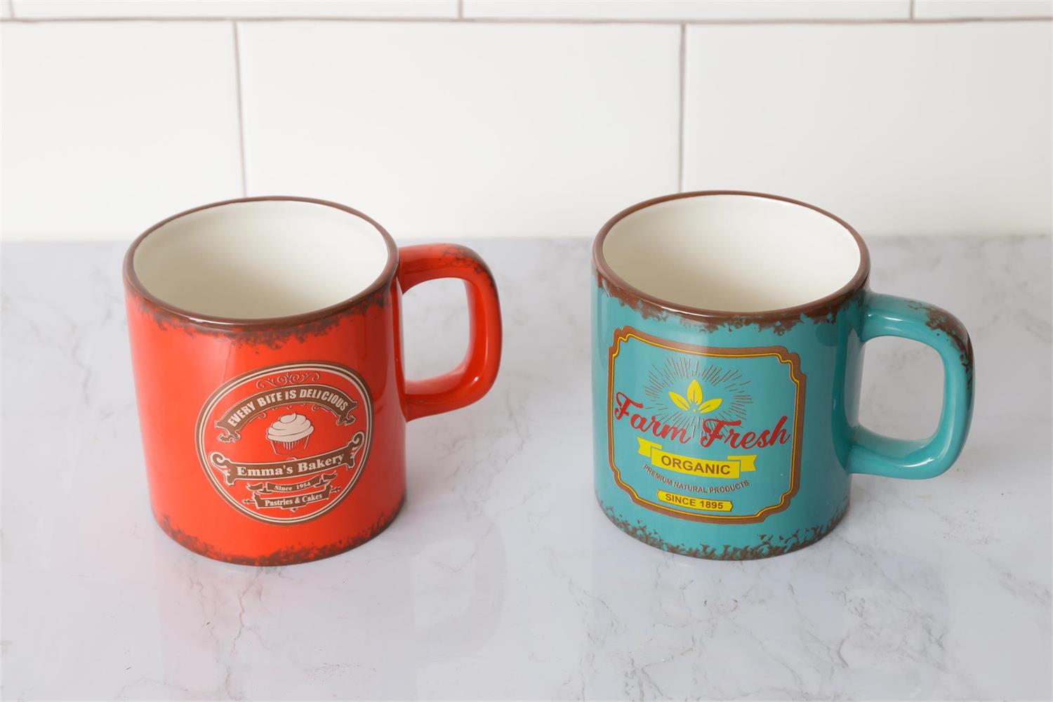 Retro Mugs - Emma's Bakery, Farm Fresh Organic