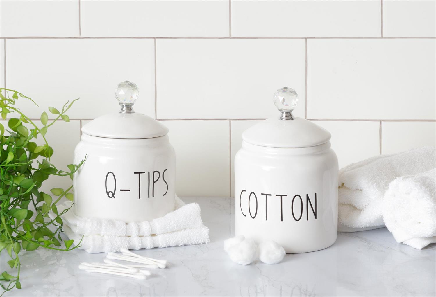 Q-Tip And Cotton Ball Canisters